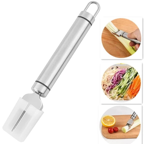 RZDLIZJ 1Pc Stainless Steel Vegetable Shredder,Sharp Blade Julienne Cutter,Multi-Function Handheld Slicer for Carrot,Potato,Cucumber Shredding,Kitchen Food Prep Use,6.97 Inch