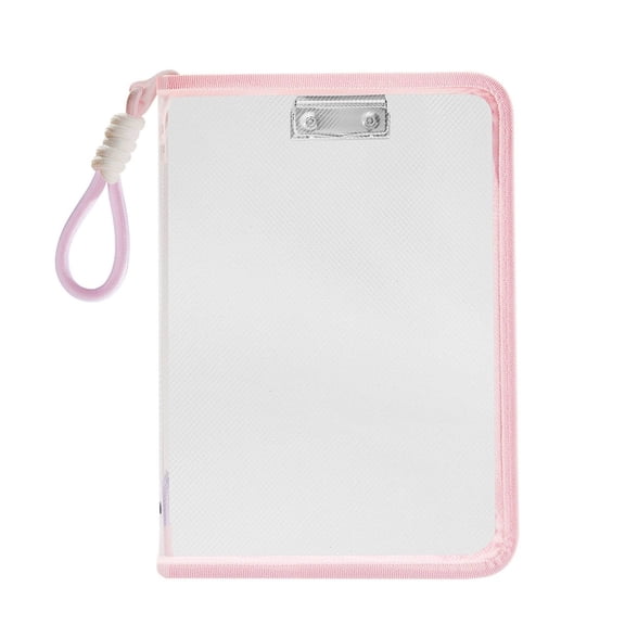 RZDLIZJ 1pc A4 Clear Zipper File Bag,Transparent Waterproof Document Pouch,Lightweight Plastic Zippered Organizer Bag for Papers,Supplies,Travel,13x9Inch