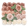 thumbnail image 1 of RZDLIZJ 25pcs Pink Fake Roses with Stems for DIY Wedding Bouquets Bridal Shower Centerpieces Floral Arrangements Party Home Decor,25 gradient caramel colored simulated roses (dyed), 1 of 8