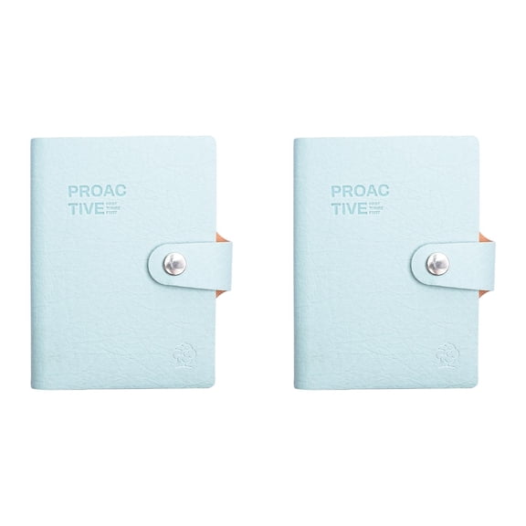 RZDLIZJ 2Pc Light Blue A7 Pocket Notebook,100 Sheets 200 Pages Lined Small Journal,Sturdy Thick Paper Portable Mini Notepad for Pocket Reminder,Travel Note,Office Draft & Daily Record