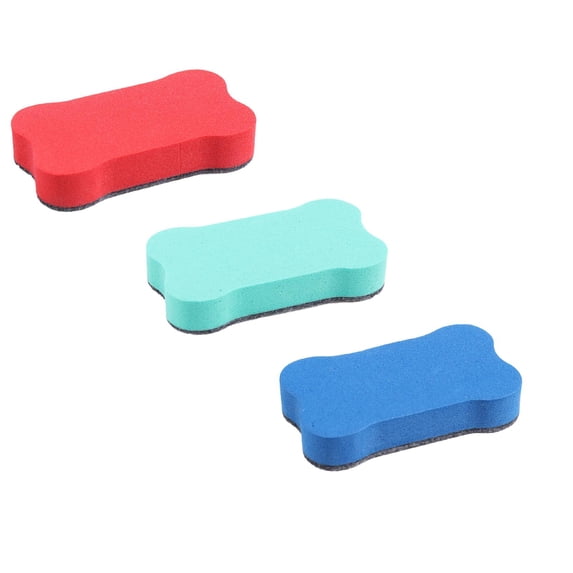 RZDLIZJ 3Pcs Magnetic Whiteboard Eraser, Reusable EVA Felt Dry Eraser Cleaner, for Whiteboard Chalkboard Glass Board Daily Cleaning, 2.76x1.57x0.5 Inch