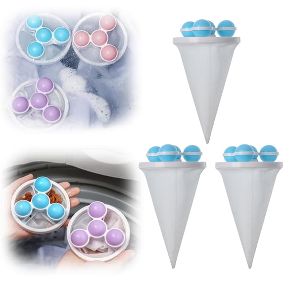 RZDLIZJ 3Pcs Washing Balls,Plastic Reusable Fabric Softener Balls,Laundry Scrub Balls for Clothes Washing,Laundry Machine Use,Home Laundry Care,69x3.6 Inch