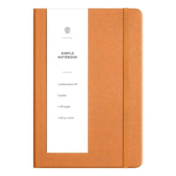 RZDLIZJ A5 Woven Mist Texture Notebook, Vertical Waistband Journal with Elastic Band Closure, 80 Sheets Thick Paper for Writing, Planning, Journaling & Note-taking, 5.8x8.3 Inches