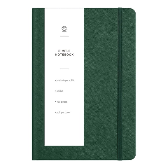 RZDLIZJ A5 Woven Mist Texture Notebook, Vertical Waistband Journal with Elastic Band Closure, 80 Sheets Thick Paper for Writing, Planning, Journaling & Note-taking, 5.8x8.3 Inches