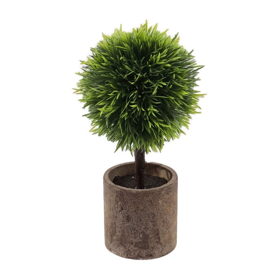 RZDLIZJ Indoor Artificial 9.84in Tea Leaf in Pot, Green Color.