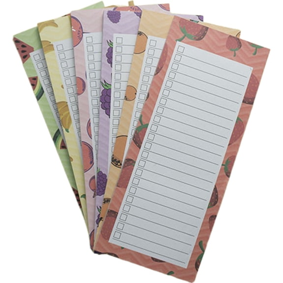 RZDLIZJ Magnetic Notepads Big Notepads for Grocery List, Shopping List, To-Do List, Reminders -Strong Magnetic Back- Memo Pads with Realistic Fruit Designs | 13 x 6.9 inch