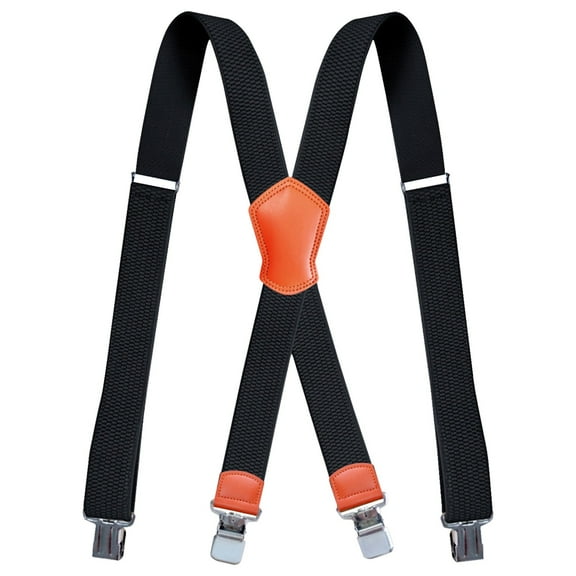 RZDLIZJ Men's Suspenders, with Heavy Duty Clip Wide X-Back for Work Adjustable Suspenders （black）