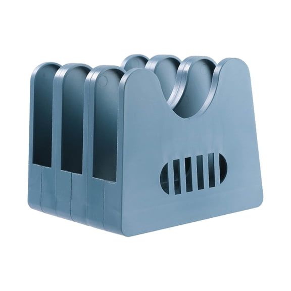 RZDLIZJ Pot Lid Organizer for Cabinet,Pot Lid Holder and Pan Rack in Kitchen,Lid Rack for Pans Pots,Bakeware,Plates,Cookie Sheets,Trays,Cutting Boards(Blue,5.31"x5.11"x4.57")