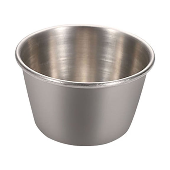 RZDLIZJ Ramekins Stainless Steel Condiment Sauce Cups,Metal Ramekins,Commercial Grade,Multifunctional,Ideal for All Hot and Cold Sauces,Individual Portion Cups (4,2.5 oz)