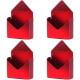 RZDLIZJ Valentine Envelope Boxes, Red Envelope Box, Valentine Envelopes Boxes, Florist Bouquet Envelope Boxes, Folding Hand Hold, Gift for Valentines Day Florist Wedding Party Birthdays (G*4set)