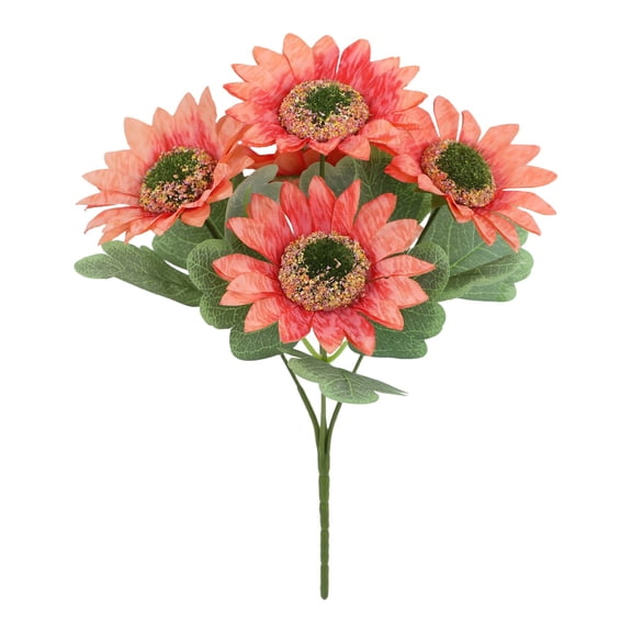 RZDLIZJArtificial Sunflowers Fake Cemetery Flowers for Grave Bouquet with Sunflowers for Bridal Bouquets Wedding Centerpieces Decor Party Table Gravesites Fall Floral Arrangements Home Decoration