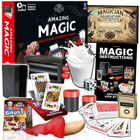 Amazing Magic Kit for Kids 8-12 – 60 Easy Tricks + Video | Magic Set for Beginners & Magic Toys
