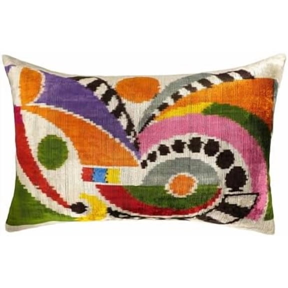 Ra Silk Velvet Ikat Throw Pillow Cover 16 X 24$$Home Decor, Kitchen, & Other