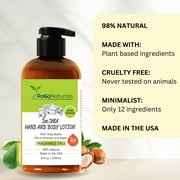 RaGaNaturals Fragrance Free Hand and Body Lotion - All Natural, Vegan, Dry Skin Moisturizer, 8 fl oz