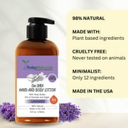 RaGaNaturals Lavender Hand & Body Lotion - All Natural, Vegan, Alcohol Free Dry Skin Lotion, 8 fl oz