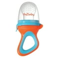 thumbnail image 1 of RaZbaby Fruit Feeder/Teether 6m+, Add Frozen Fruit or Fresh Food | Silicone Pouch | BPA Free | Orange, 1 of 7