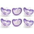 thumbnail image 1 of RaZbaby Jollypop Pacifier for Newborns & Up, USA Made, Natural Shaped Orthodontic Binky, Lovingly Shared in NICUs & Hospitals Worldwide, Medical-Grade 100% BPA-Free - 0-3 Months, 6 Pack - Lavender, 1 of 1