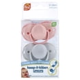 thumbnail image 1 of RaZbaby Keep-It-Kleen Pacifier, 0-36m, Pink & Gray, 2 Pacifiers, 1 of 7