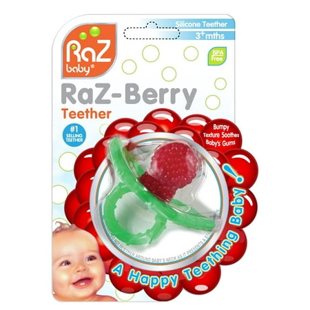 RaZbaby RaZ-Berry Silicone Teether / Multi-texture Design / Hands Free Design