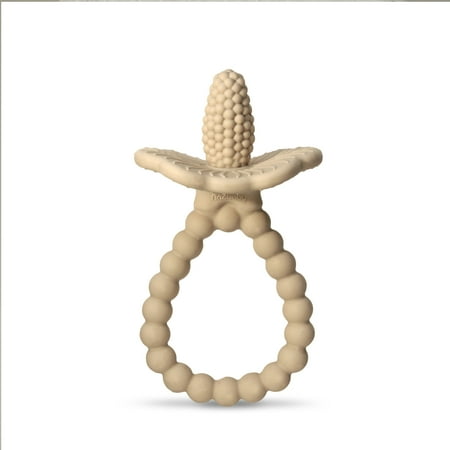 RaZbaby RaZberry Teether Plus 3m+ - BPA Free, Easy-to-Hold, Teething Relief - Tan