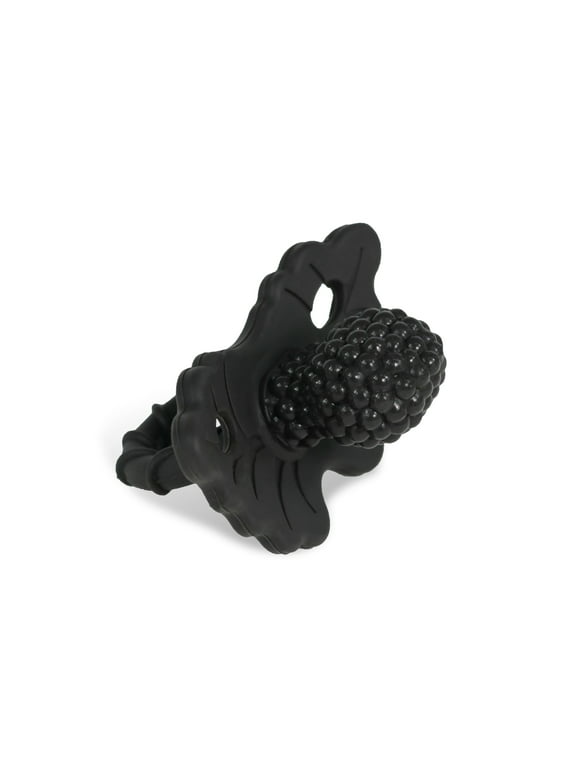 RaZbaby RaZberry Teether - Soothes Sore Gums, Soft Silicone, BPA Free, Easy-to-Hold - Black