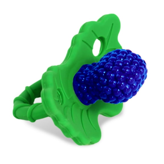RaZbaby RaZberry Teether - Soothes Sore Gums, Soft Silicone, BPA Free, Easy-to-Hold - Blue