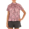 thumbnail image 1 of Rabanne All Over Graphic Print Pleated Blouse, Brand Size 34 (US Size 2), 1 of 1