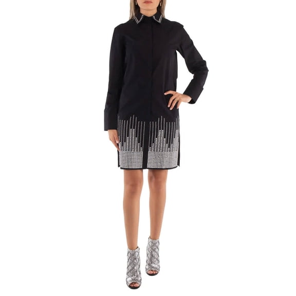 Rabanne Embellished Stud Shirt Dress, Brand Size 34 (US Size 2)