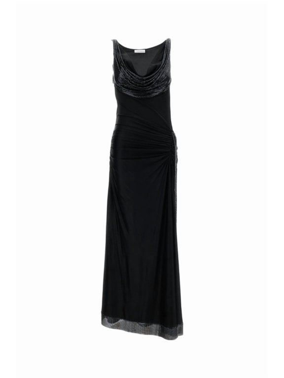 Rabanne Fluid Jersey Maxi Dress With Cowl Neckline And Sequin Detail (Women's)