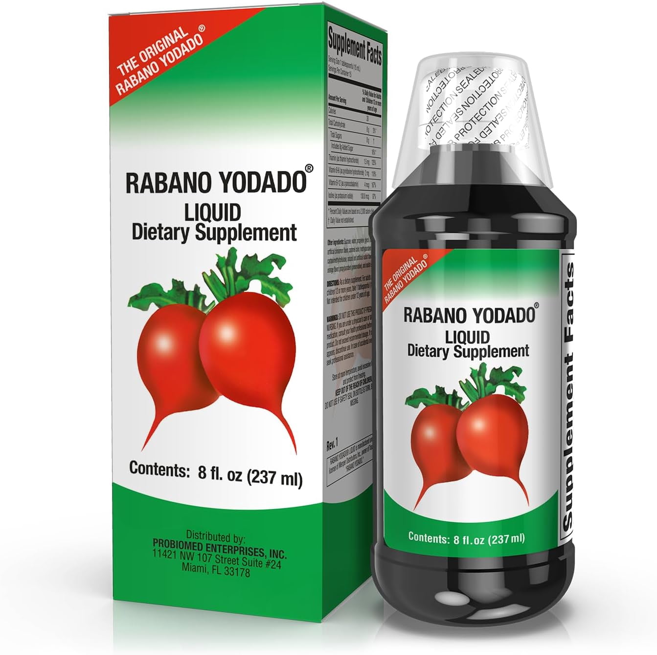 RABANO YODADO Liquid Supplement with Iodine, Nutritional Support for Immune Health 8 fl oz