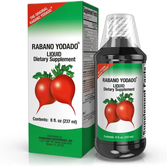 RABANO YODADO Liquid Supplement with Iodine, Nutritional Support for Immune Health 8 fl oz