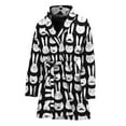 thumbnail image 1 of Rabbit And Cat Pattern Women Bathrobe One Size Univeral Fits, Pet Cat Fashion Lightweight Plush Fleece Long Robe For Women, 1 of 3
