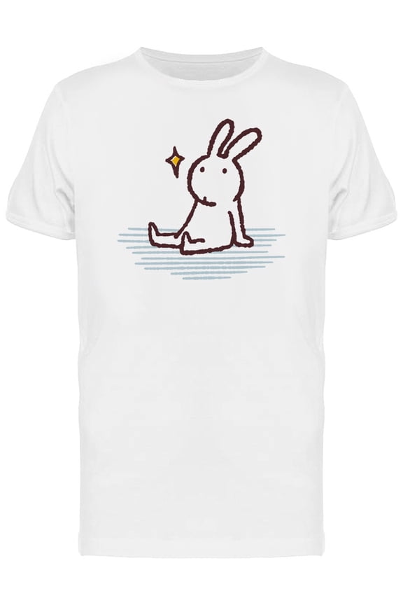 Rabbit And Cute Sparkle T-Shirt Men -Image by Shutterstock, Male Large