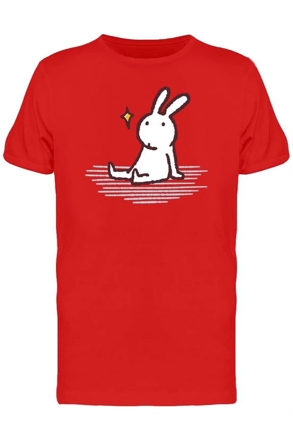 Rabbit And Cute Sparkle T-Shirt Men -Image by Shutterstock, Male Medium