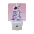 thumbnail image 1 of Rabbit Astronaut with Sunglasses Surreal LED Night Light with Smart Sensor Plug Into Wall Dusk to Dawn 2 packs, 1 of 7
