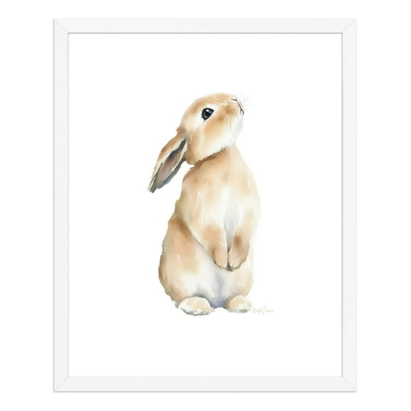 Rabbit Bathroom Decor, Photo Wall Art Prints, Set of 1 Picture, 8x10