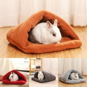 Rabbit Bed Cave Cozy Guinea Pig Hideout Cute Bunny Bed Large House Winter Nest Dwarf Rabbit Cage Accessories for Chinchilla Ferret Hedgehog
