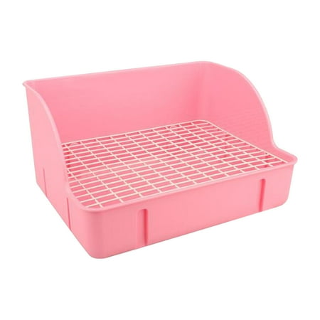 Rabbit Bedpan Cage Toilet Bedding Box for Chinchillas Rats Bunny Pink