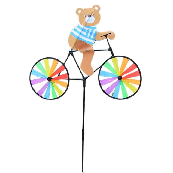 Rabbit Bee Tiger On Windmill Animal Wind Spinner Whirligig Garden Decorative Gadgets Lawn Toys Kids Outdoor