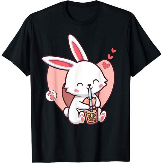 Rabbit Bubble Tea Boba Tea Anime Kawaii Shirt Neko Bunny T-Shirt