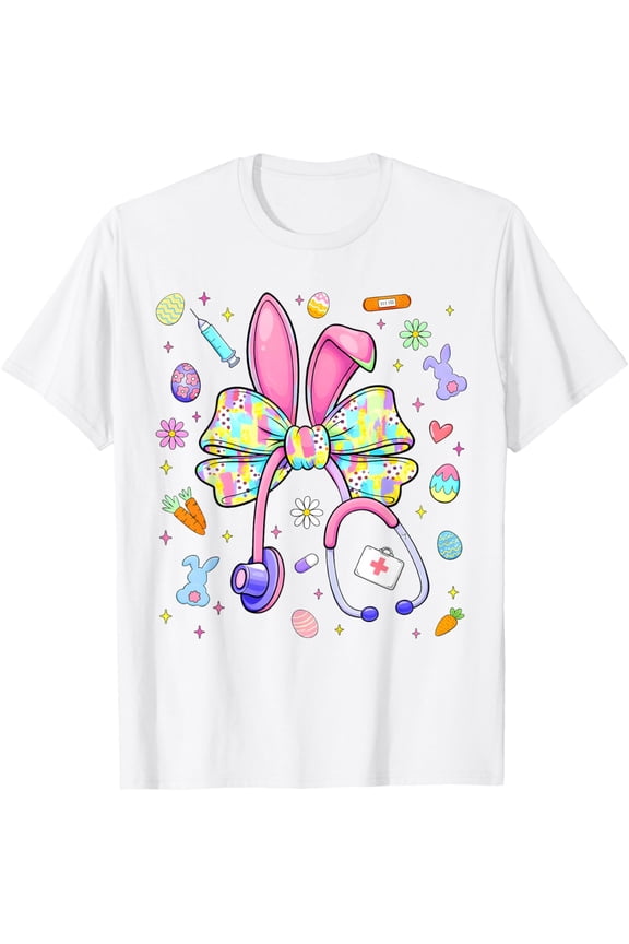 Rabbit Bunny CNA ICU Coquette Easter Nurse Men Women T-Shirt Shirts