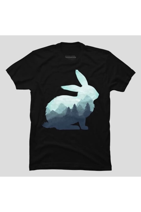 Rabbit Bunny Hare Double Exposure, H12726 Unisex T-Shirt, Up to 5XL Available