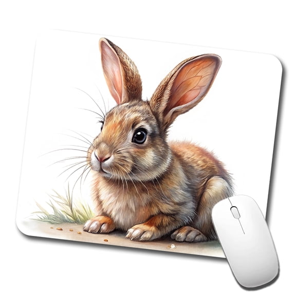Rabbit Bunny Illustration Mouse Pad Low Profile Gaming Mat