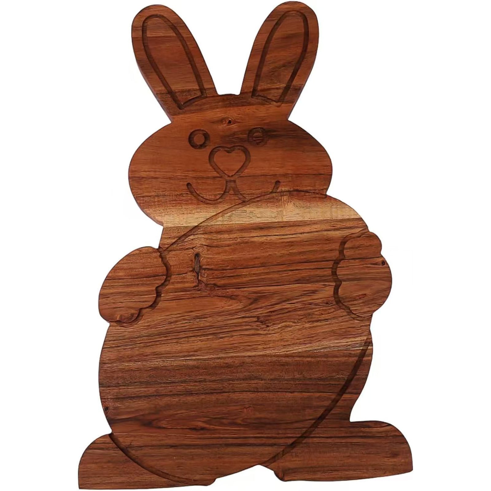 Rabbit Bunny Shaped Wooden Plate Kitchen, Easter Rabbit Bunny Wooden ...