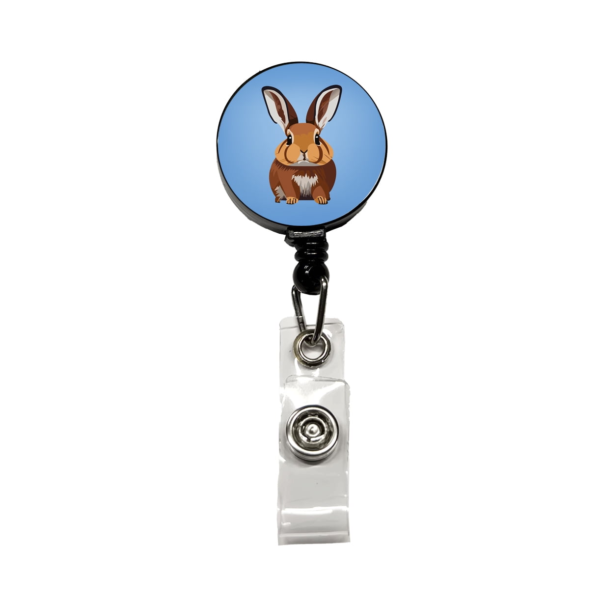 Rabbit Bunny Sweet Woodland Animal Retractable Reel ID Badge Key Card ...