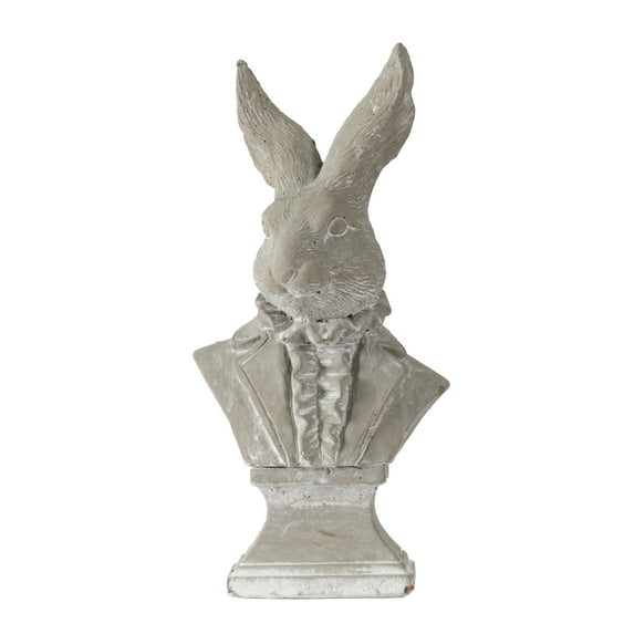 Rabbit Bust Table Decor - Gray Finish