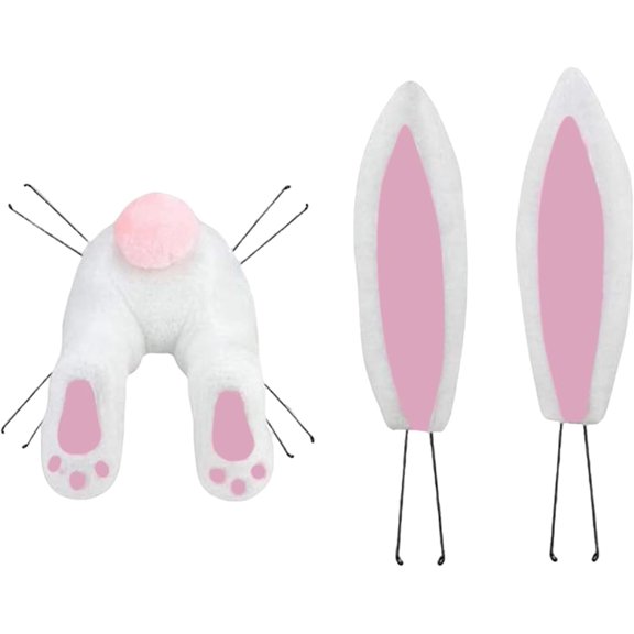 Rabbit Butt for Wreath - Bunny Embellishment Set,Hangable Easter Outdoor Wreath Attachment | for Spring Holiday Party Indoor Outdoor Home Wall Door