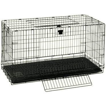 Rabbit Cage | Portable Wire Pop- Cage | Easy to Clean Pull Out Floors | Indoor Small Animal Cage | Medium