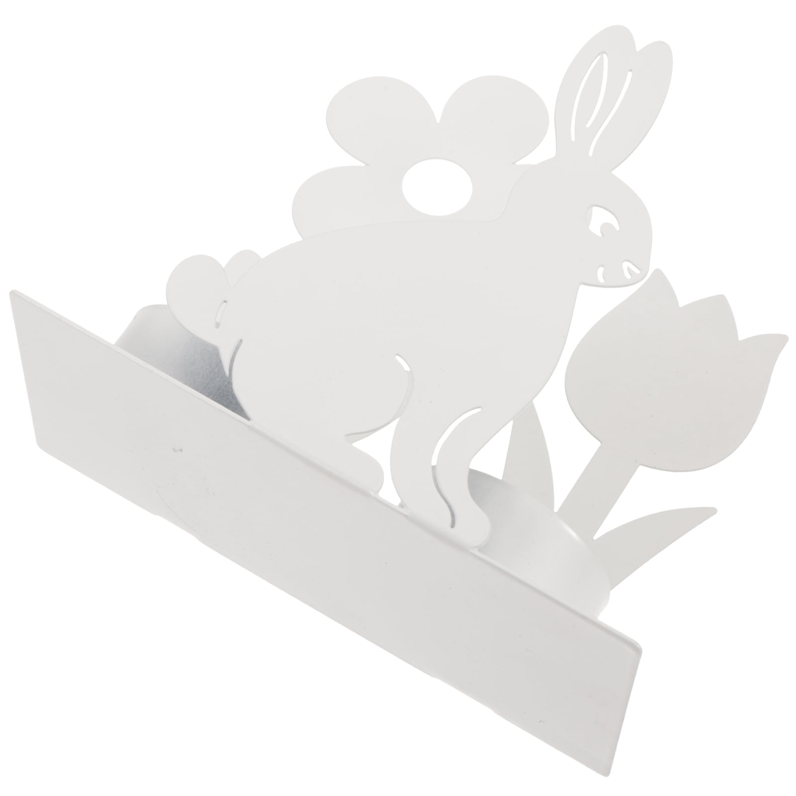 Rabbit Candlestick Holder Animal Easter Table Centerpiece at Home White
