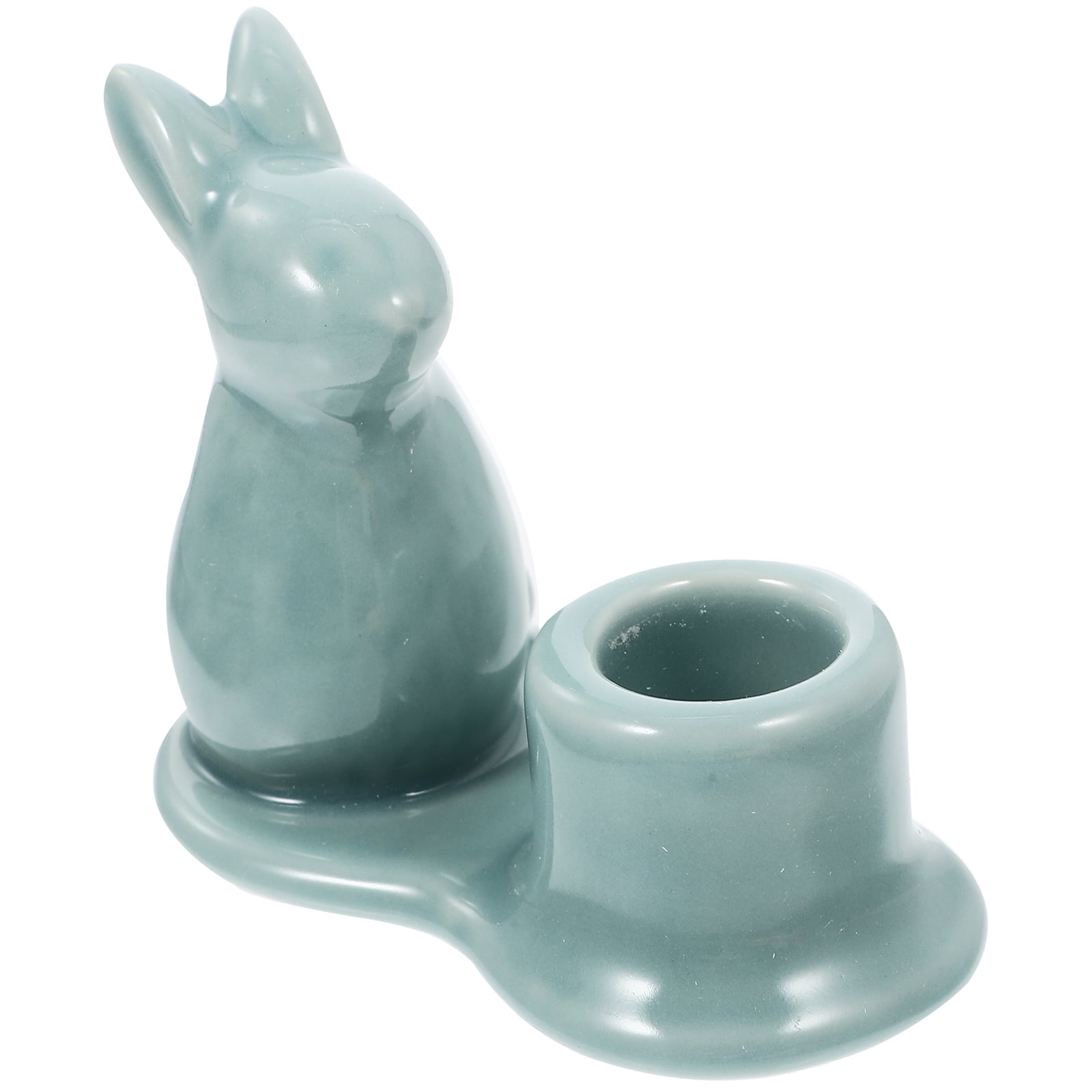 Rabbit Candlestick Holder Ceramics Spa Centerpiece Decor Banquet